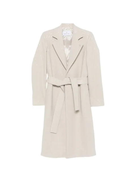 Manuel Ritz chevron-patterned sequinned coat