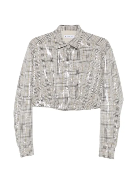 Manuel Ritz sequin-embellished checked shirt