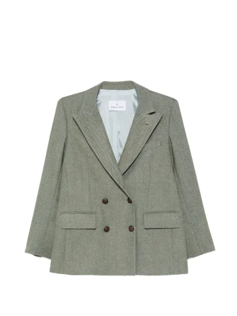 Manuel Ritz chevron-pattern double-breasted blazer
