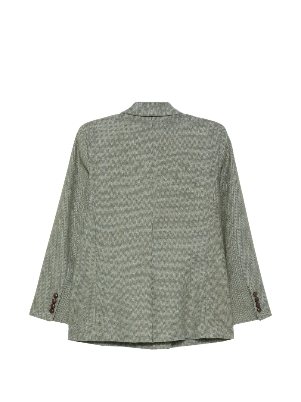 Manuel Ritz chevron-pattern double-breasted blazer Groen
