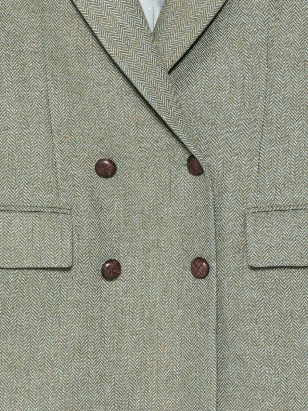Manuel Ritz chevron-pattern double-breasted blazer Groen