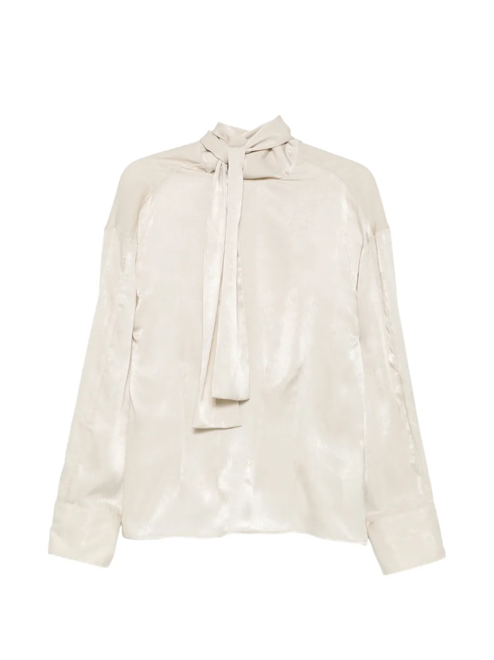 Manuel Ritz Bow-tie Shirt In Neutral
