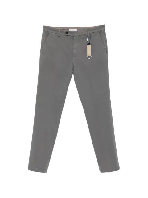 Manuel Ritz Milano slim-fit cotton-twill trousers