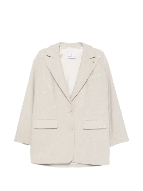 Manuel Ritz sequin-embellished herringbone blazer