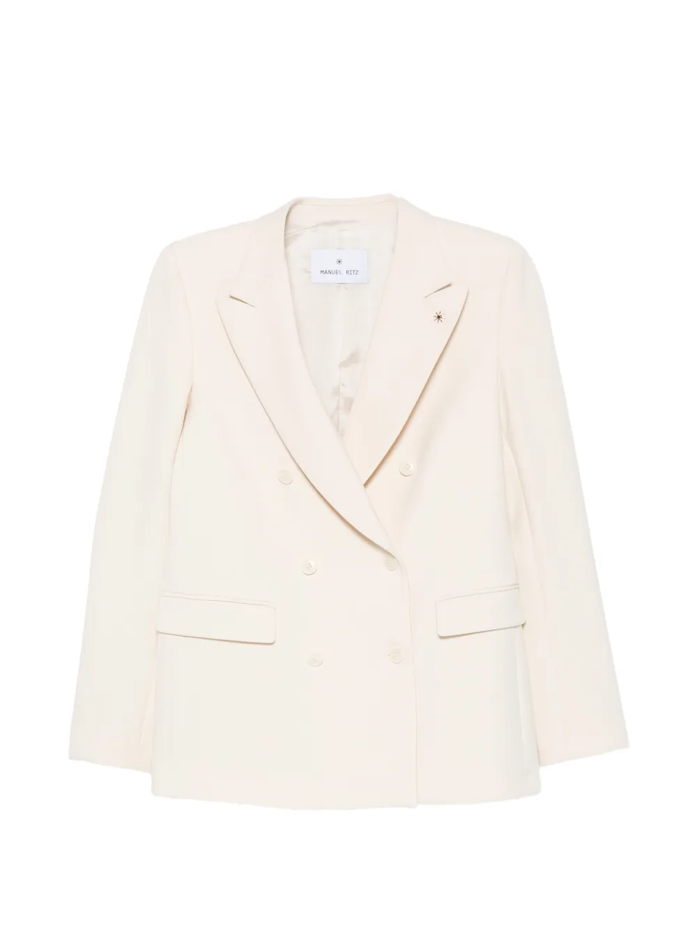Manuel Ritz double-breasted buttoned blazer - Nude