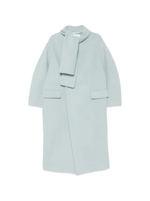 Manuel Ritz scarf-detail flap-pocket coat