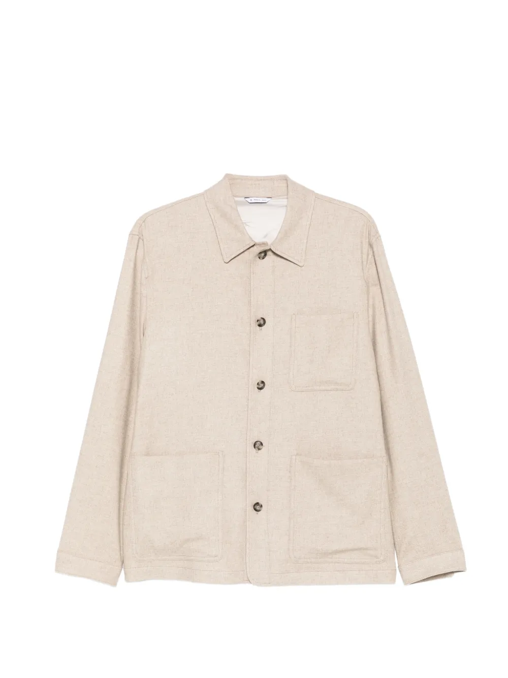 Manuel Ritz wool-blend twill shirt jacket | Neutrals | Image 1
