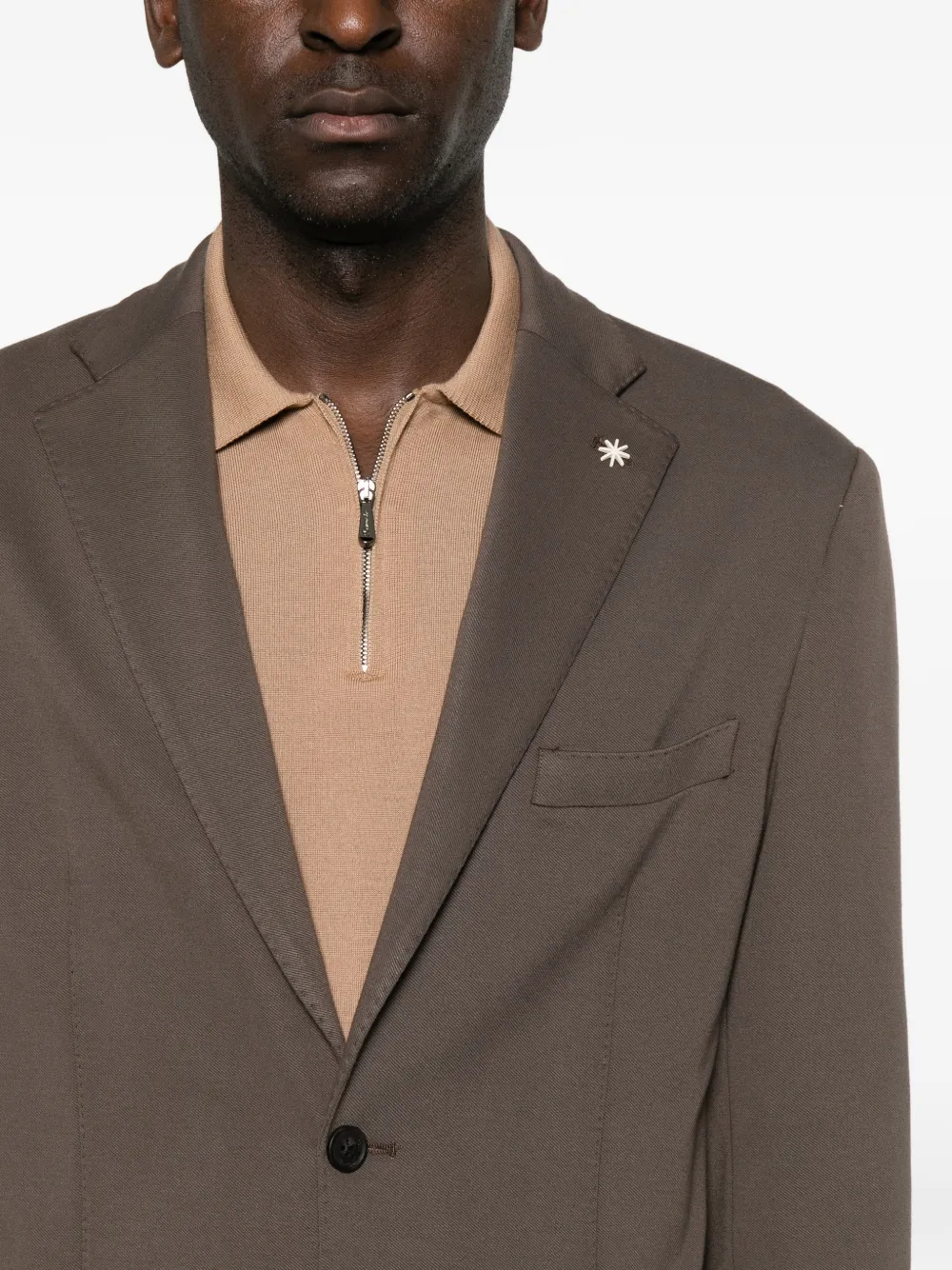 Manuel Ritz Nuvola blazer met knopen Bruin