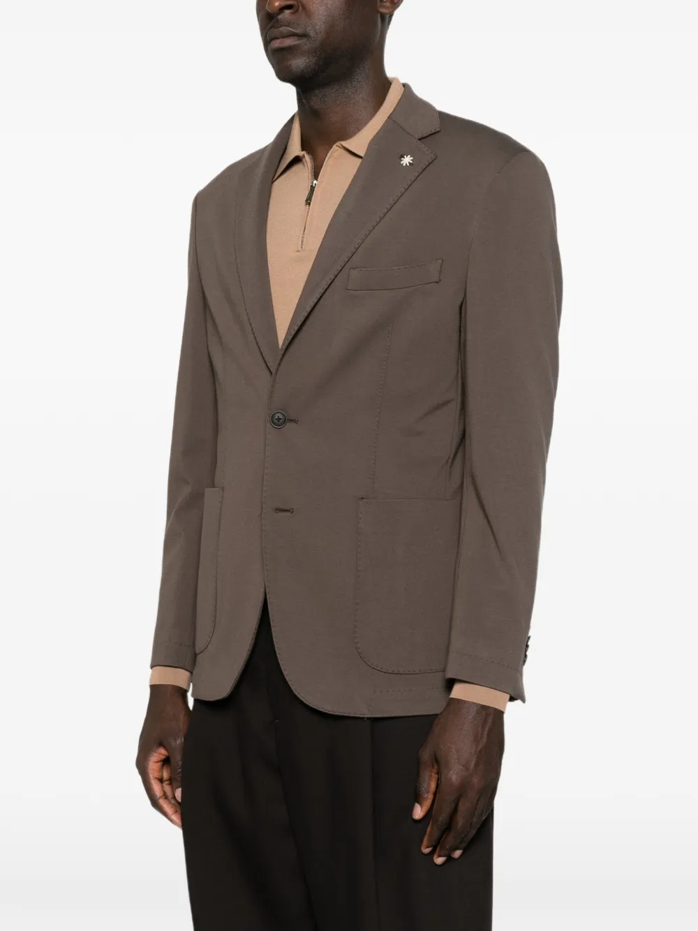 Manuel Ritz Nuvola blazer met knopen Bruin