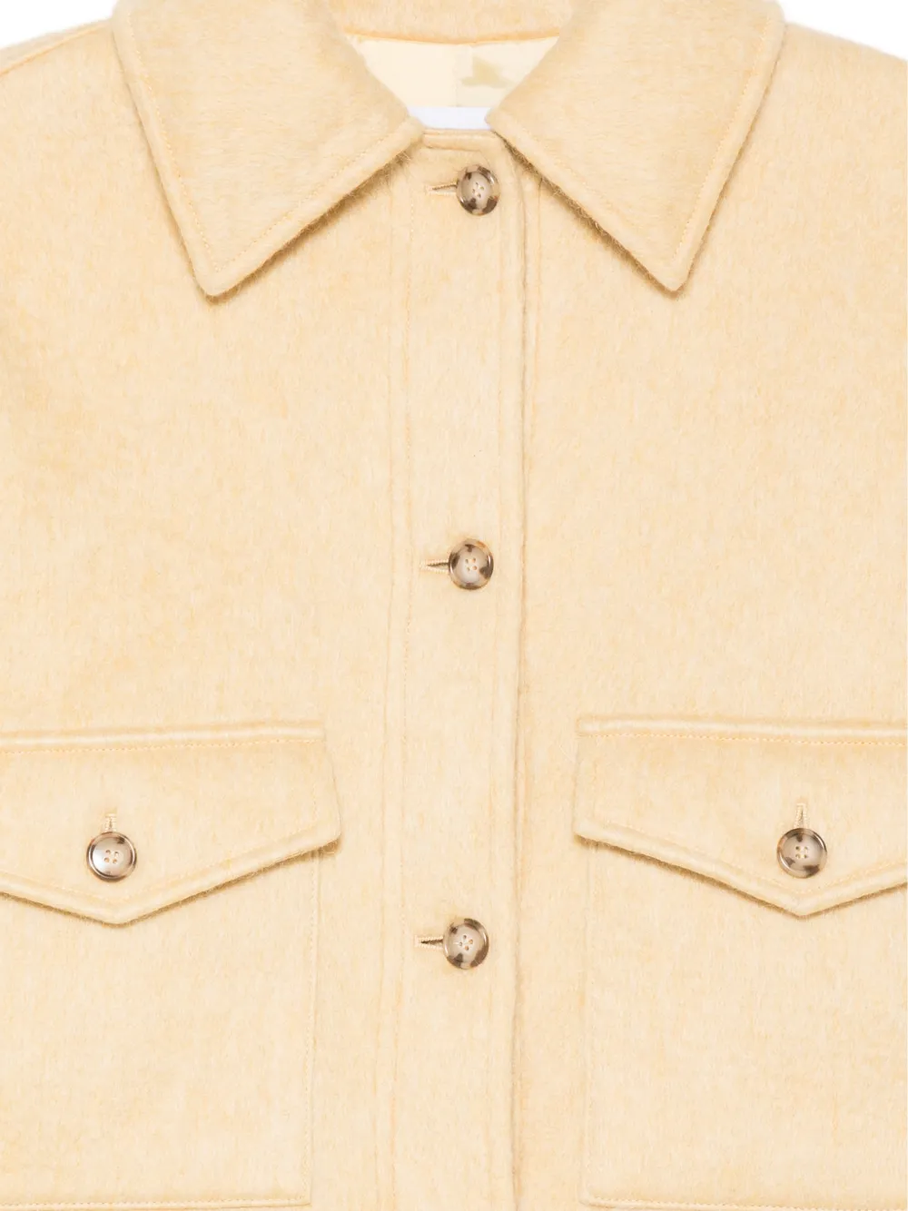 Manuel Ritz flap-pocket buttoned jacket Geel