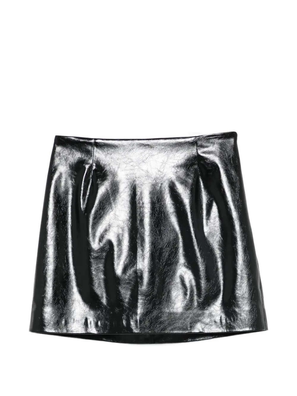 Manuel Ritz crinkled-finish mini skirt - Schwarz