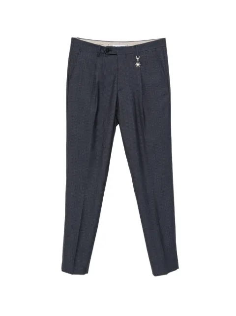 Manuel Ritz pantalon plissé à motif pied-de-poule
