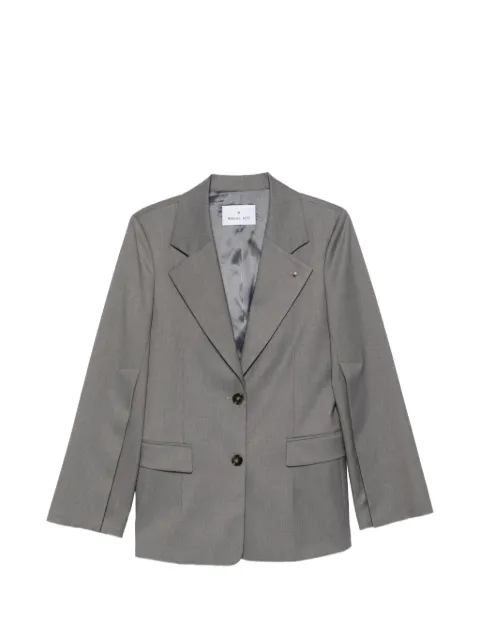 Manuel Ritz logo-pin belted blazer