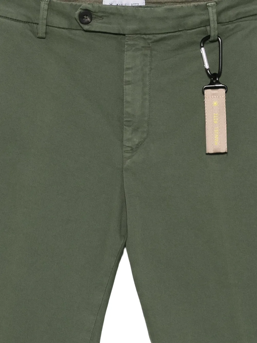 Manuel Ritz Milano slim-fit broek van stretchkatoen Groen