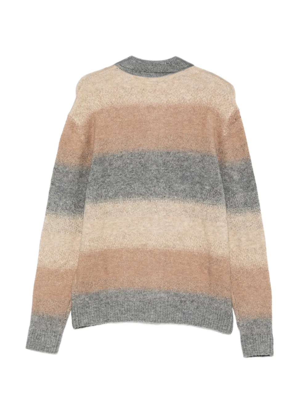 Manuel Ritz striped button-up cardigan Grijs