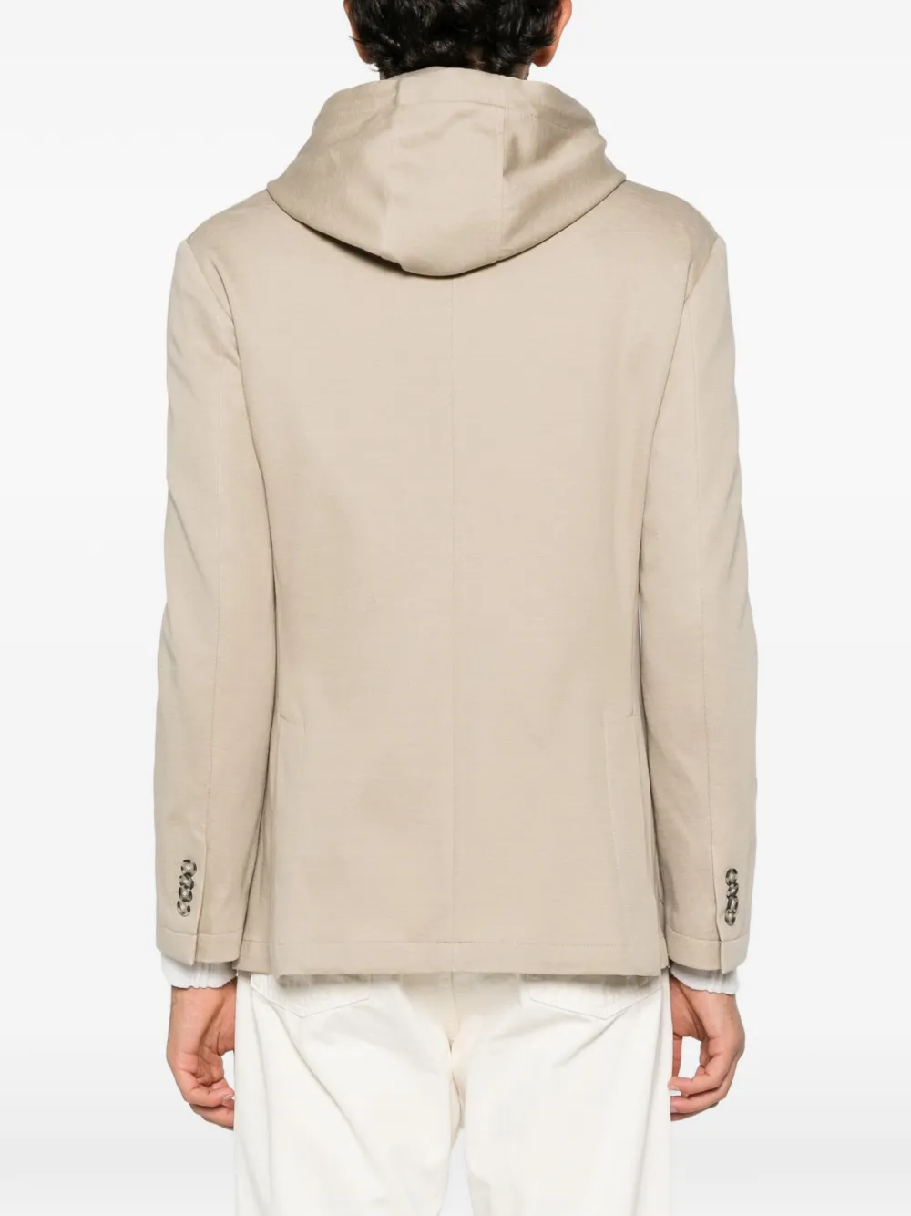 Manuel Ritz hooded jersey blazer Beige