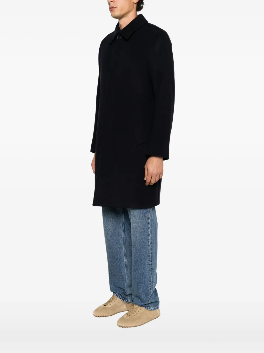 Manuel Ritz concealed-fastening coat Blauw