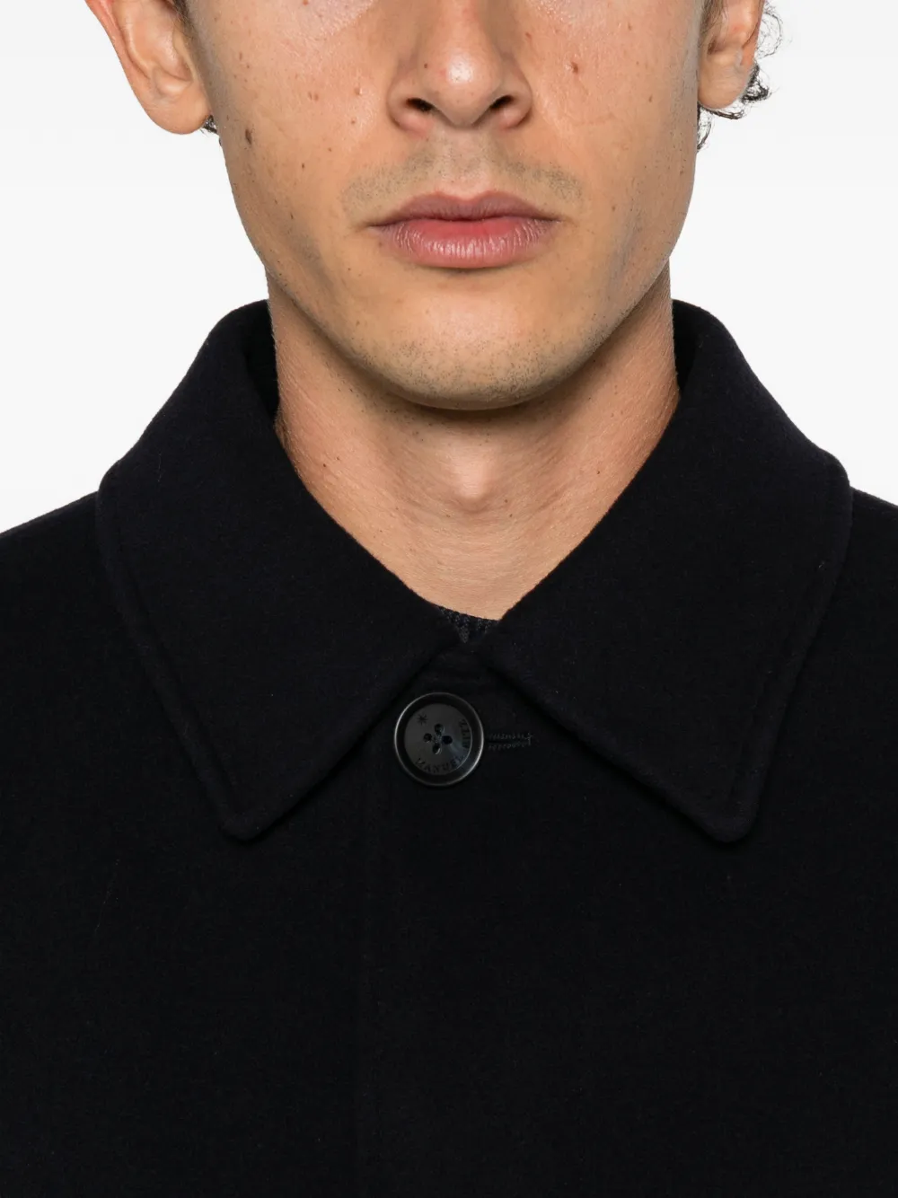 Manuel Ritz concealed-fastening coat Blauw