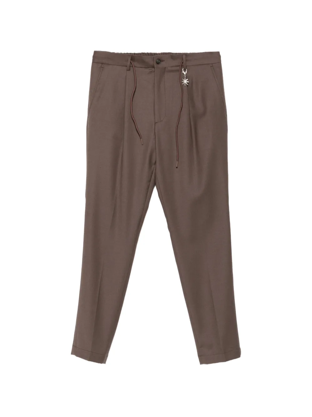Manuel Ritz Seoul drawstring flannel trousers | Brown | Image 1