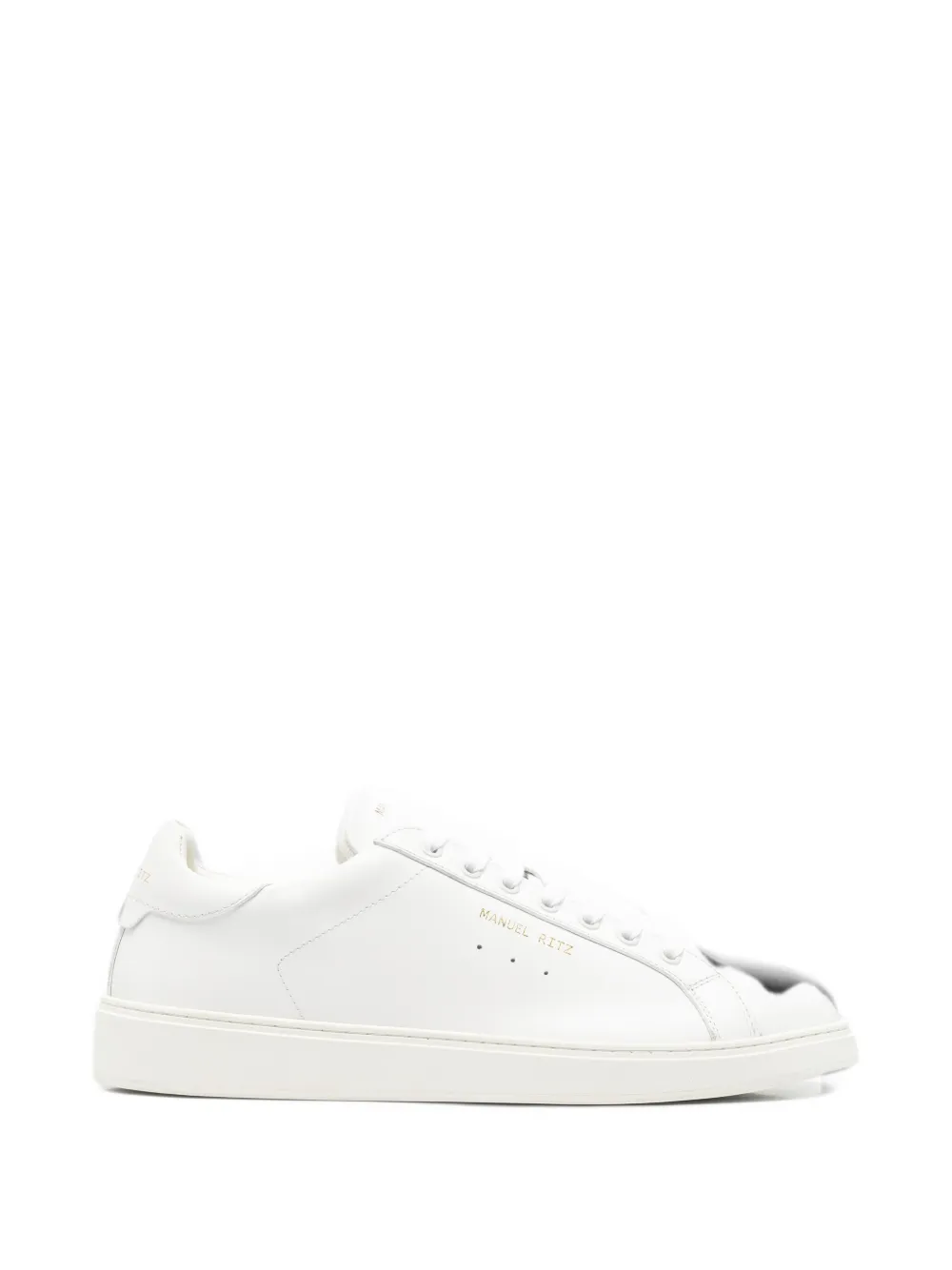 Manuel Ritz logo-print leather sneakers - Bianco