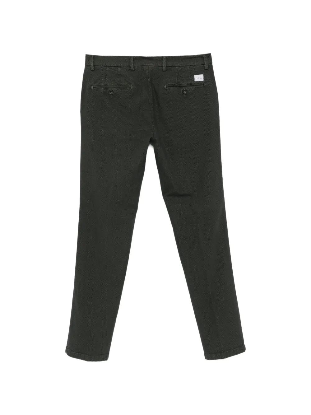Manuel Ritz Milano slim-fit broek met micro-patroon Groen