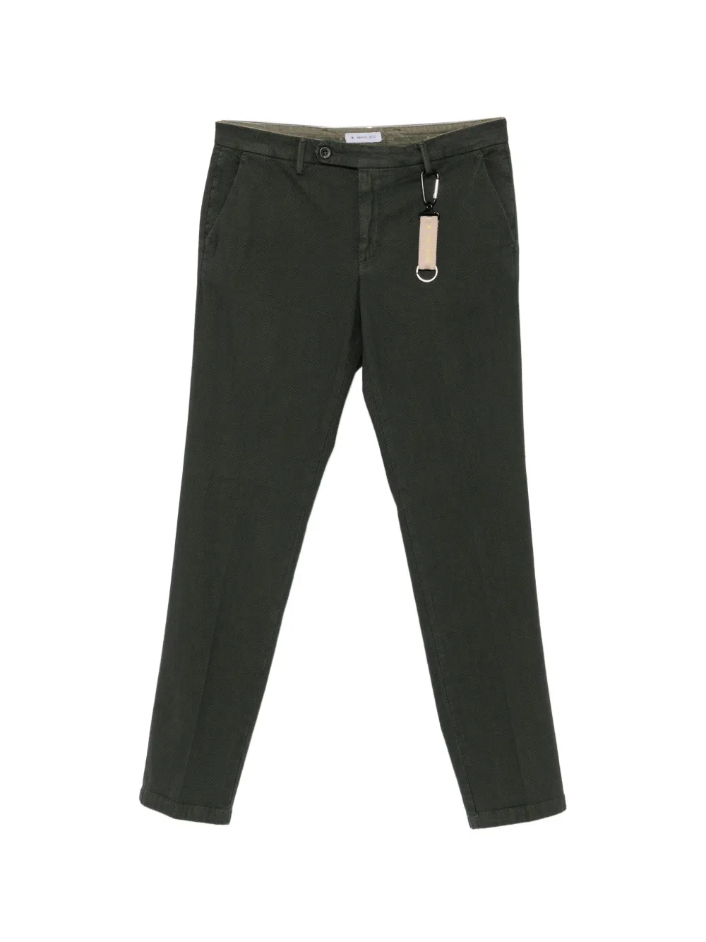 Manuel Ritz Milano micro-pattern slim-fit trousers | Green | Image 1
