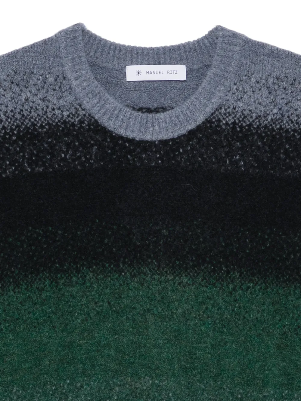 Manuel Ritz degradé striped sweater Grijs