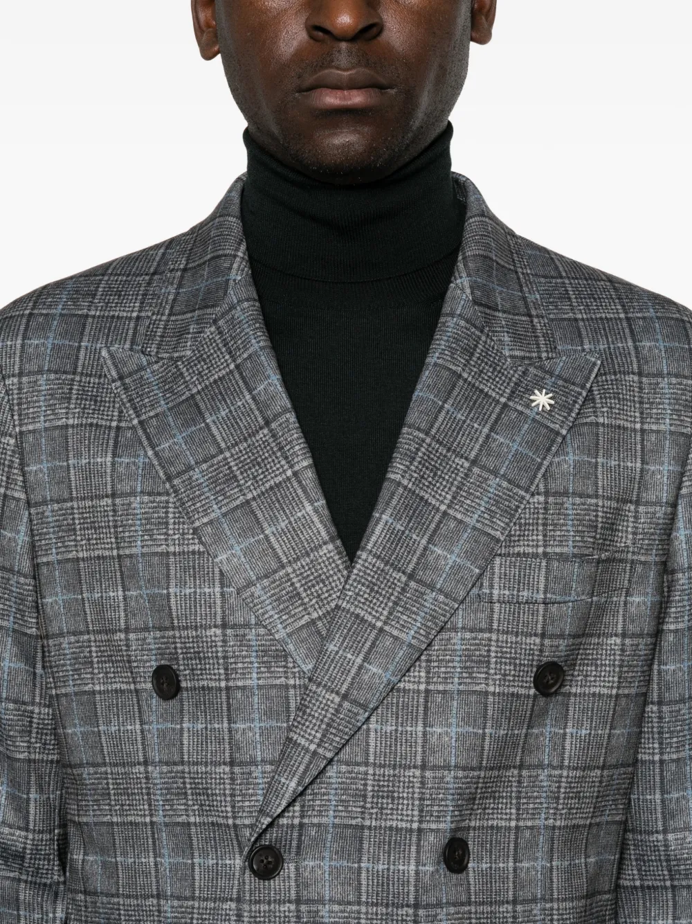 Manuel Ritz Blazer met dubbele rij knopen Grijs