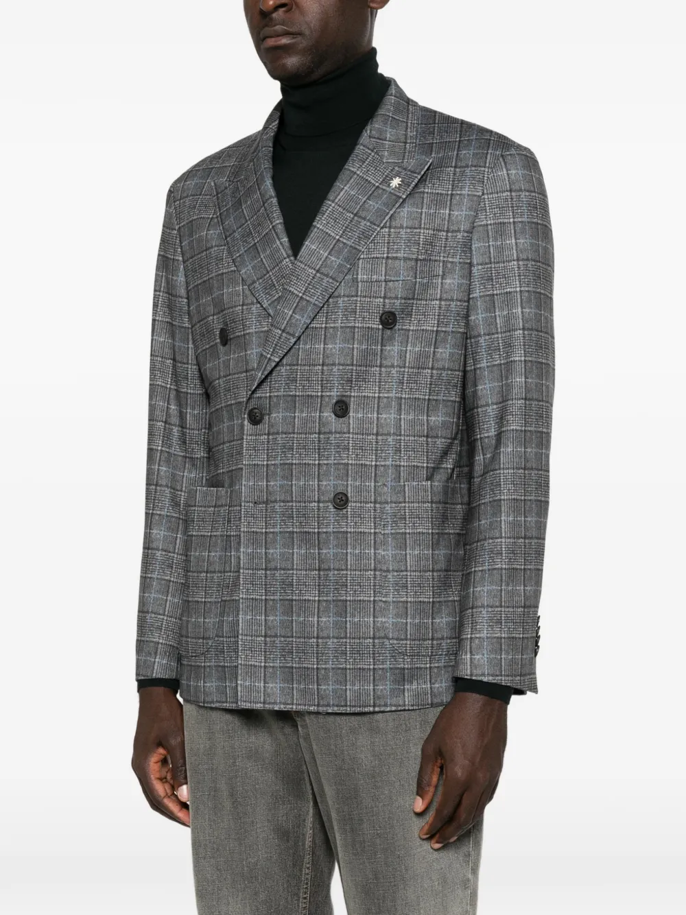 Manuel Ritz Blazer met dubbele rij knopen Grijs