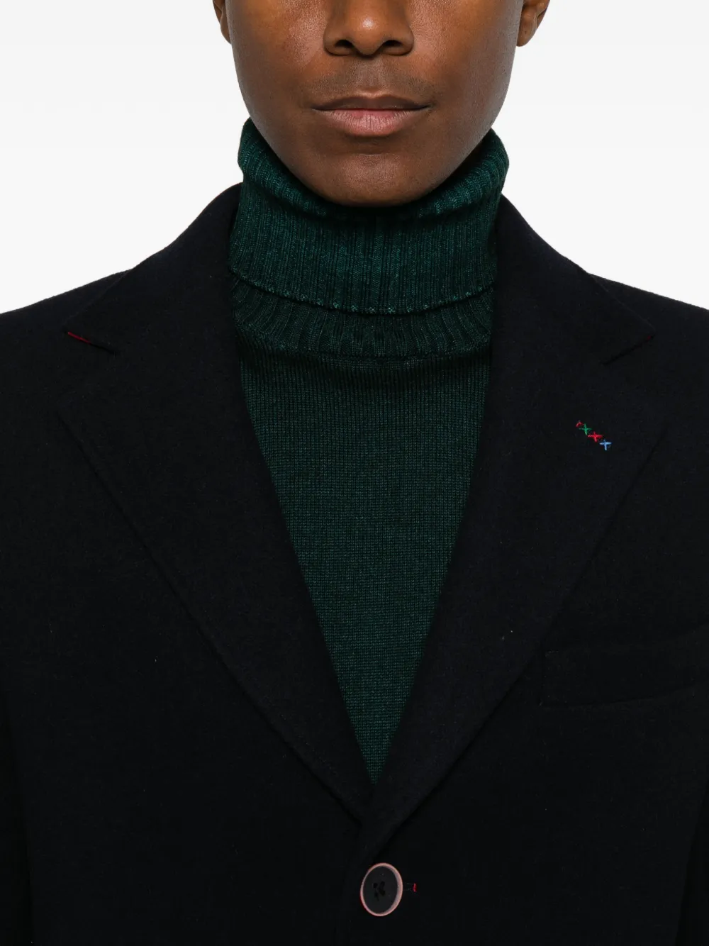 Manuel Ritz Slim-fit jas met enkele rij knopen Blauw