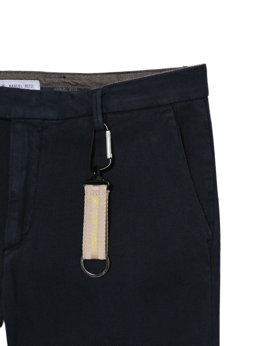 Manuel Ritz diagonal-pocket chinos Blauw