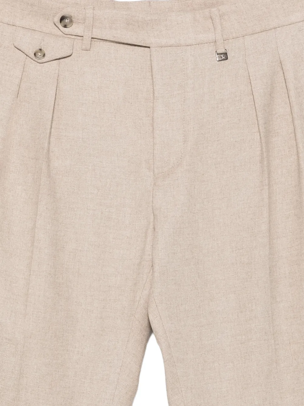 Manuel Ritz Tokyo broek van twill met dubbele plooi Beige