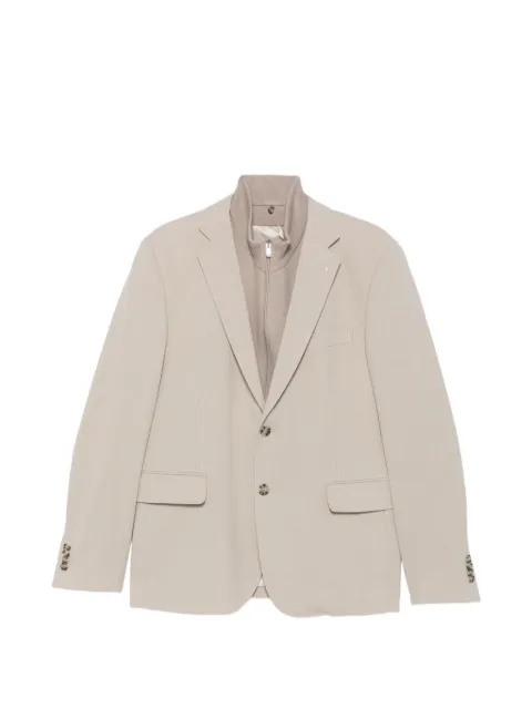 Manuel Ritz stretch flannel-bib blazer