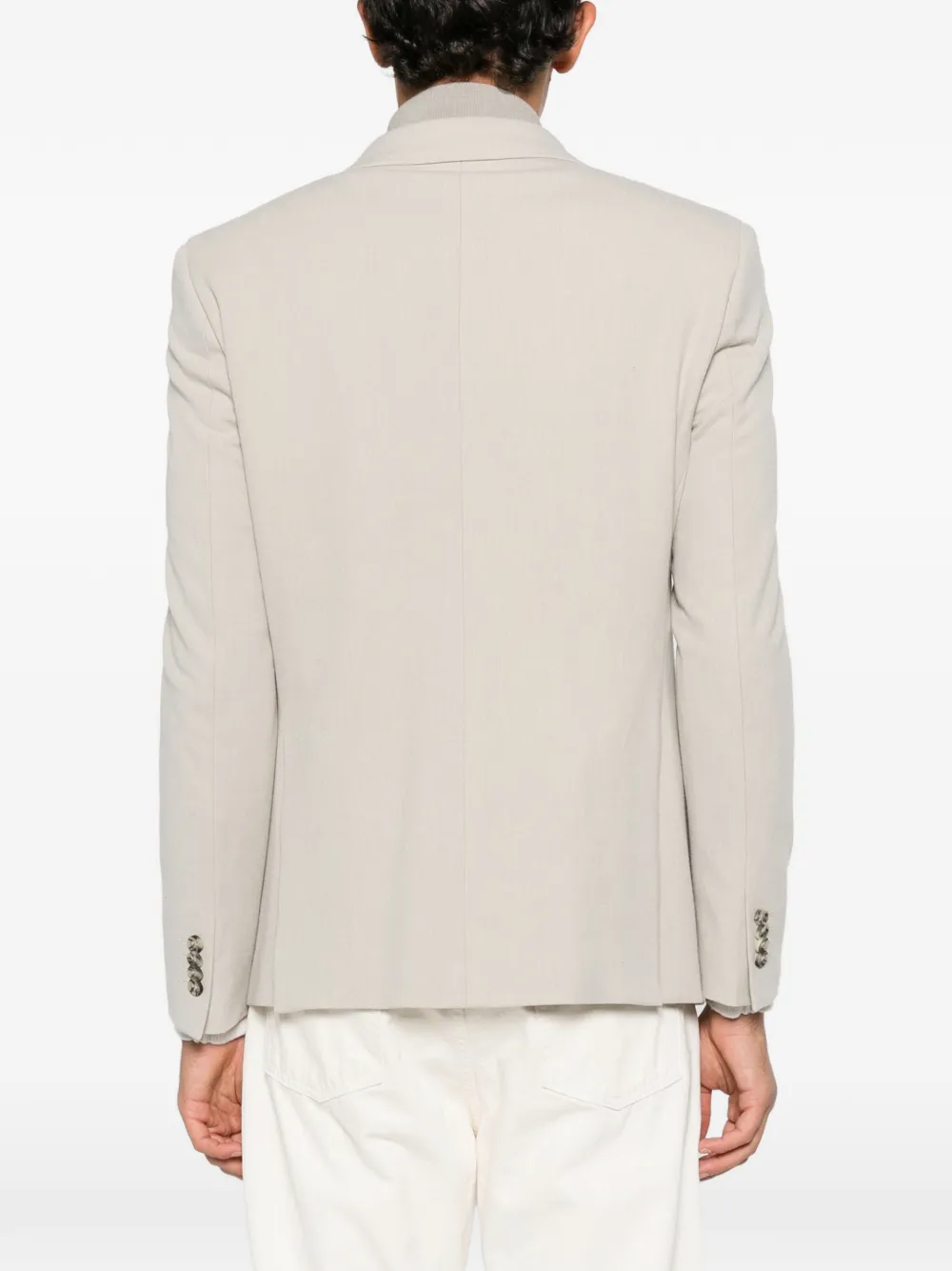Manuel Ritz stretch flannel-bib blazer Beige
