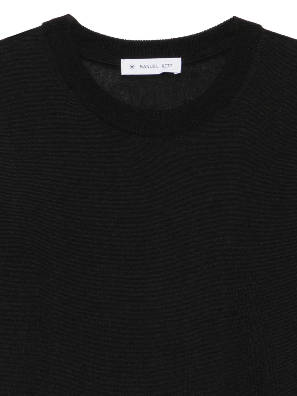 Manuel Ritz contrast-stitch crew-neck sweater Zwart