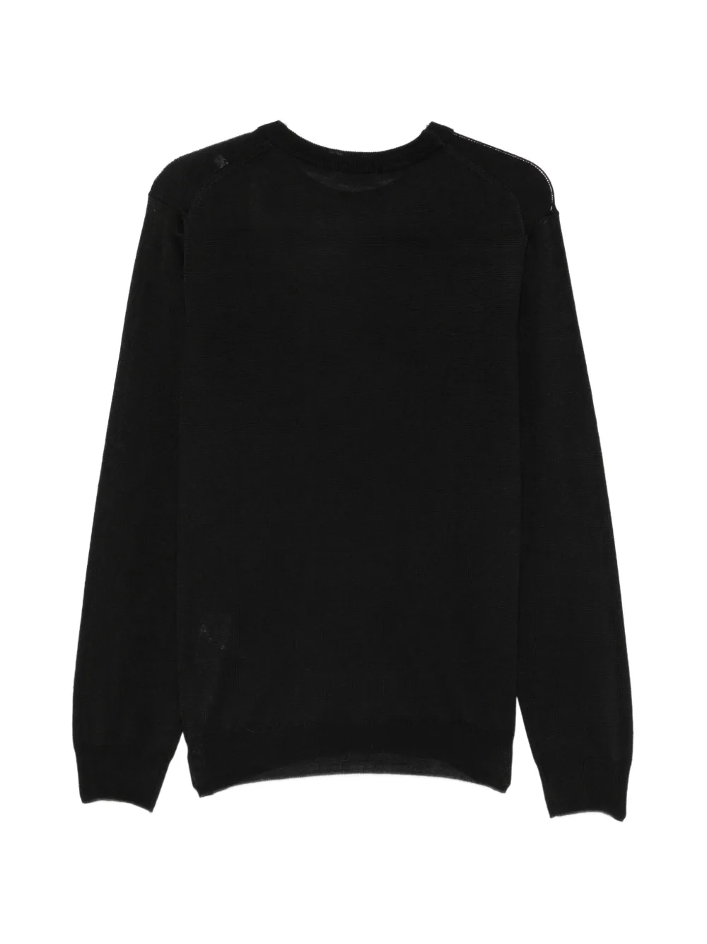 Manuel Ritz contrast-stitch crew-neck sweater Zwart