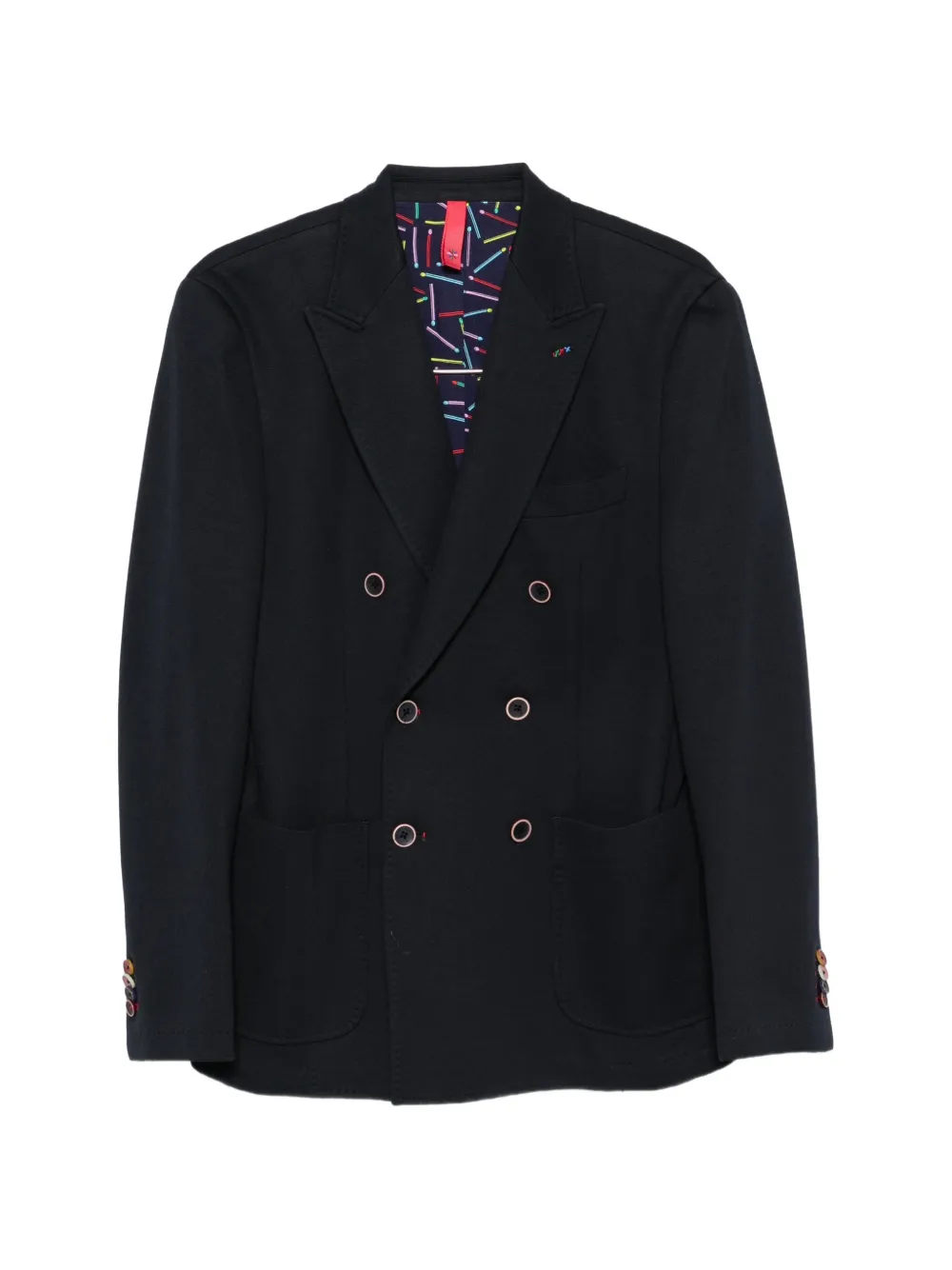 Manuel Ritz double-breasted piquè blazer | Blue | Image 1