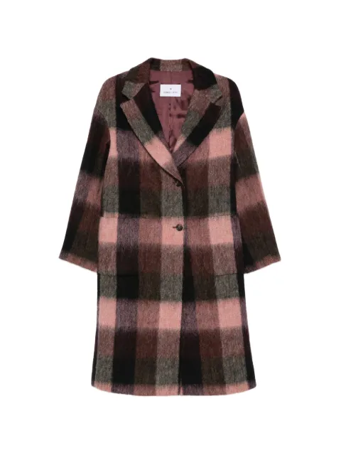 Manuel Ritz check-pattern buttoned coat