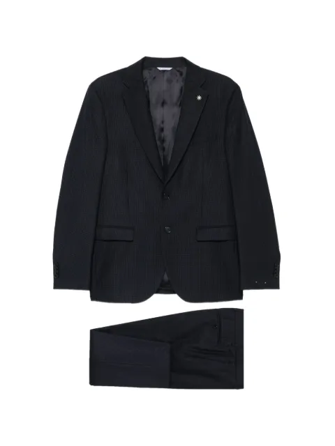 Manuel Ritz check-pattern single-breasted suit