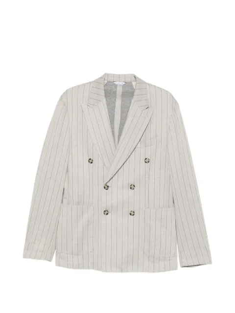 Manuel Ritz double-breasted regimental-stripe blazer