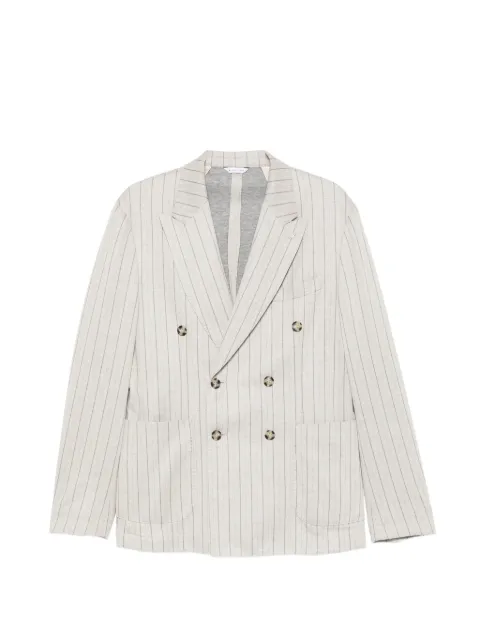 Manuel Ritz double-breasted regimental-stripe blazer