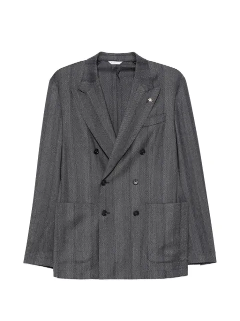 Manuel Ritz double-breasted chevron suit