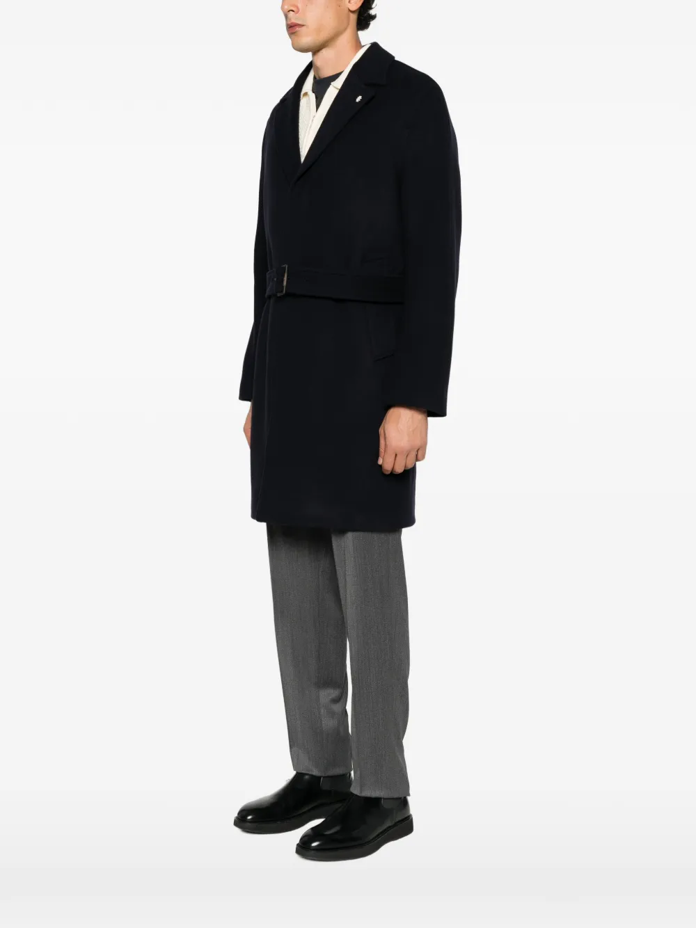 Manuel Ritz single-breasted coat Blauw