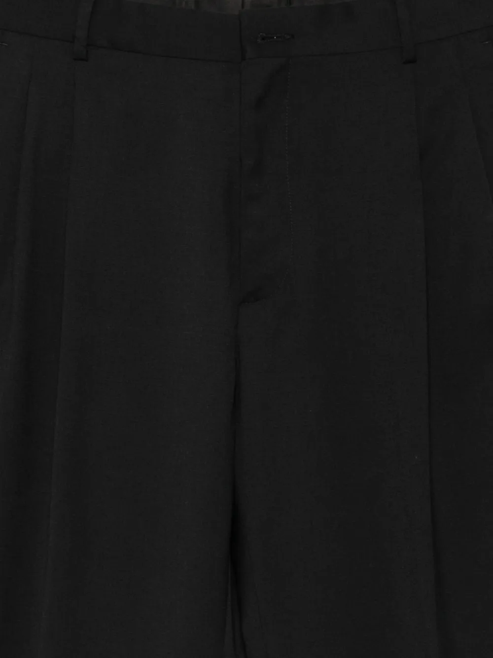 Manuel Ritz pleated straight-leg trousers Zwart