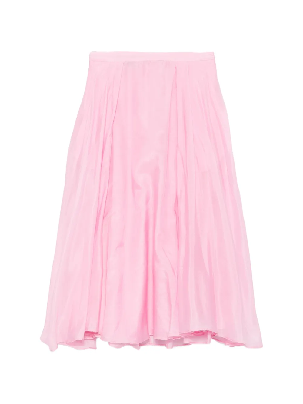 Rochas pleated A-line midi skirt - Rosa