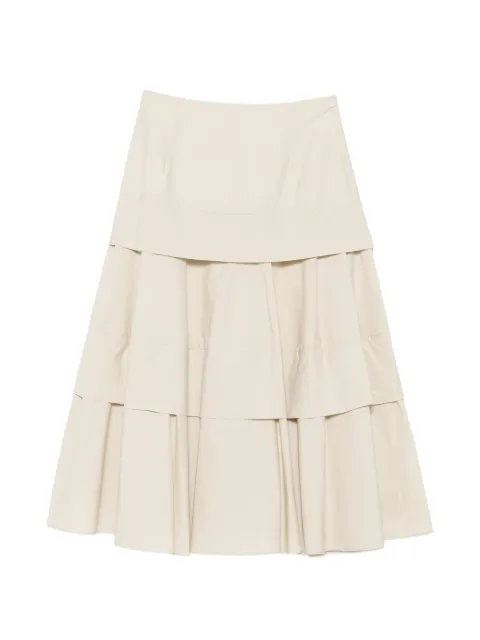 Rochas tiered pleated midi skirt