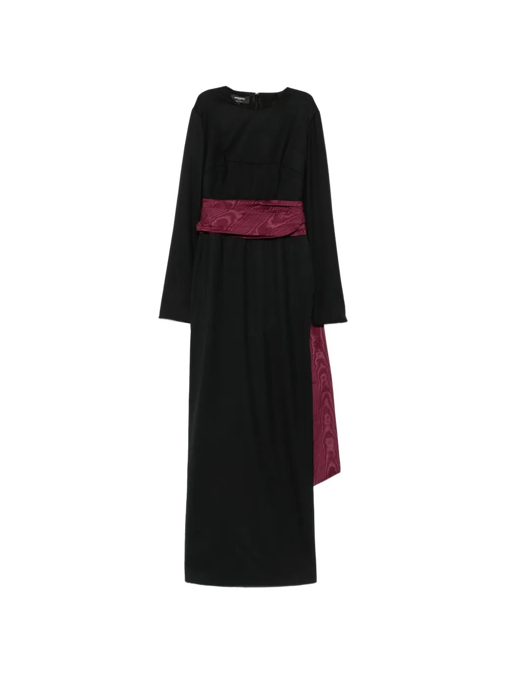 Rochas long-sleeve maxi dress - Nero