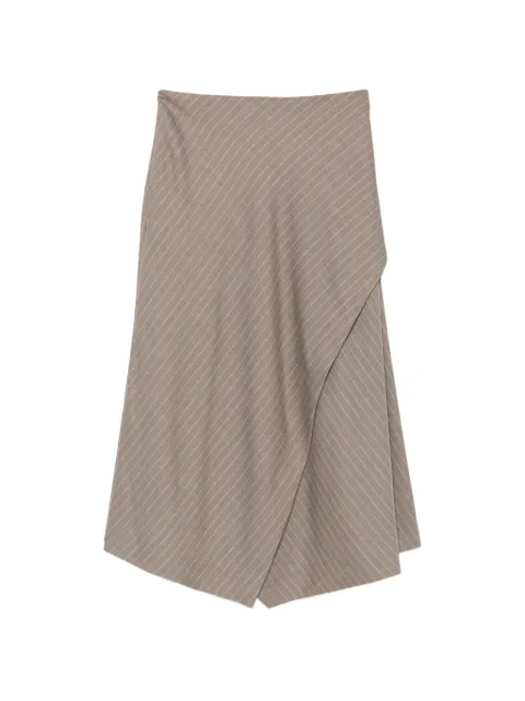 Rochas pinstripe-pattern asymmetric midi skirt