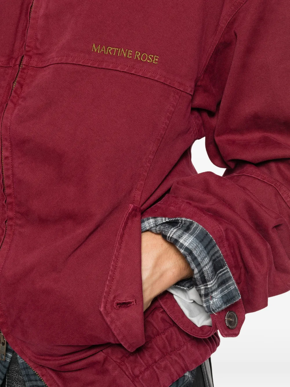 Martine Rose Jack met geborduurd logo Rood