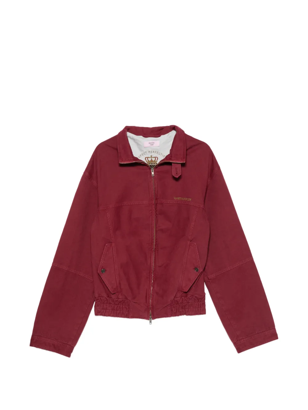 Martine Rose logo-embroidered harrington jacket - Rosso